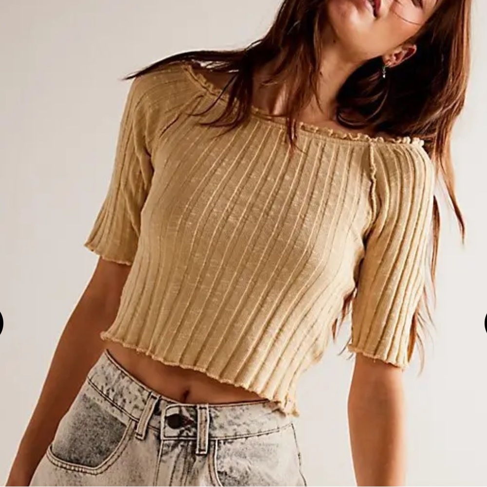 We the Free Ribbed Top, size S